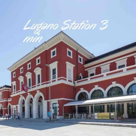 Romantic Loft With Outside Swimming Pool, 400m From Station Lugano